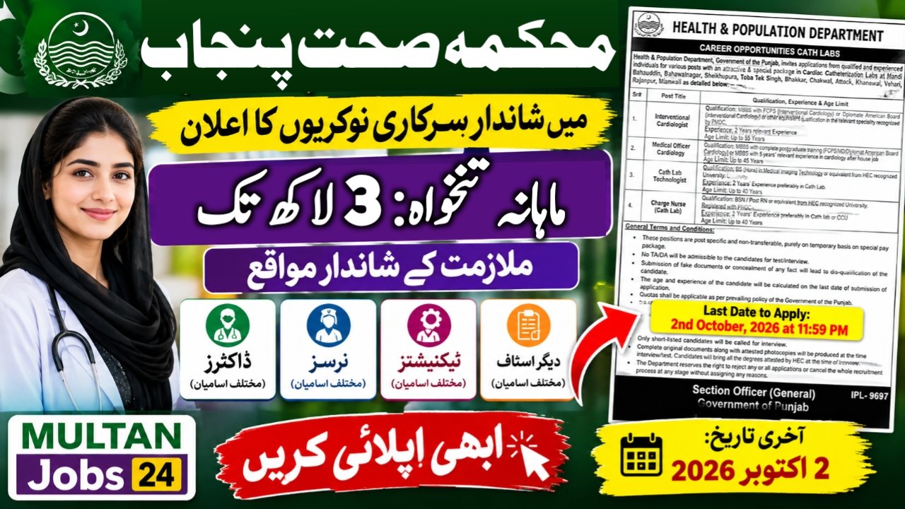 Punjab Health & Population Department Jobs 2026