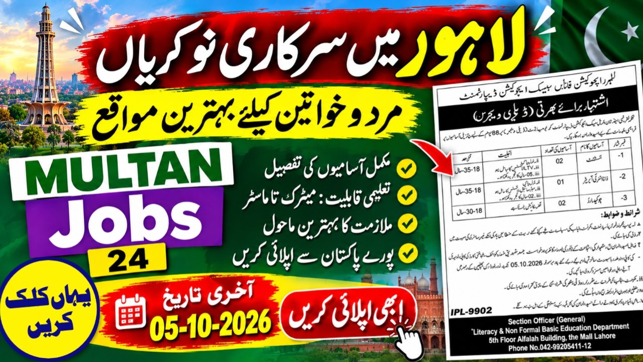 Literacy and Non Formal Basic Education Department Jobs 202