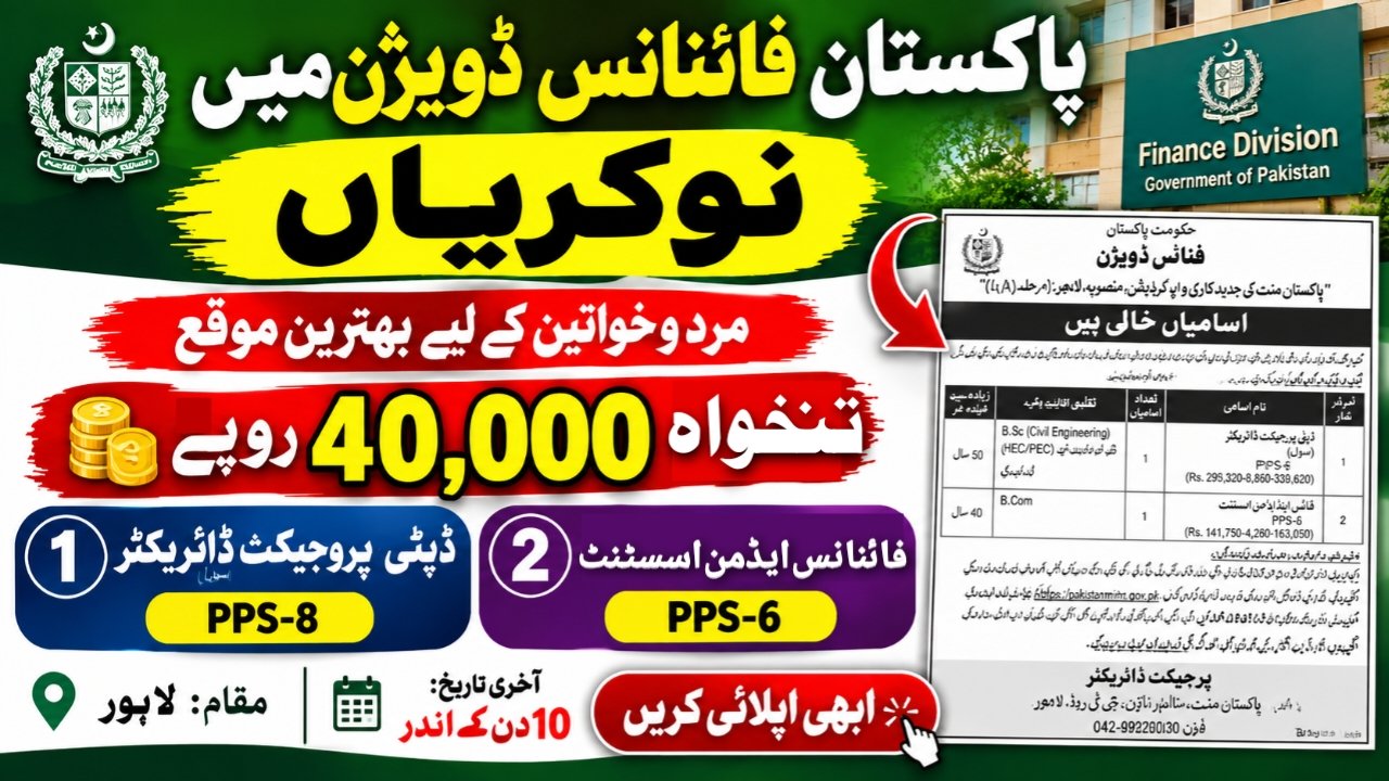 Finance Division Pakistan Jobs 2026